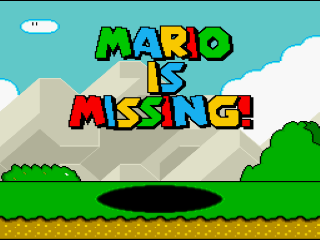 Mario is Missing title screen for Super Nintendo